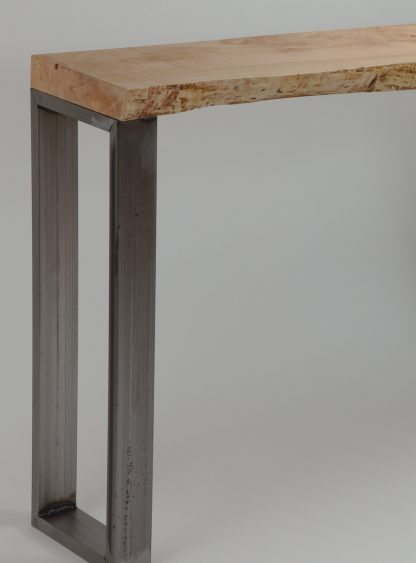 Live Edge Slab Steel Frame Entry Table/Console Solid Wood Living Room Custom Table - Image 2