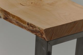 Live Edge Slab Steel Frame Entry Table/Console Solid Wood Living Room Custom Table