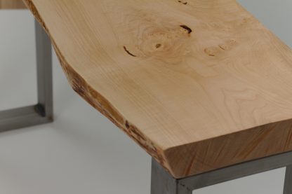 Live Edge Slab Steel Frame Entry Table/Console Solid Wood Living Room Custom Table - Image 8