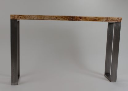Live Edge Slab Steel Frame Entry Table/Console Solid Wood Living Room Custom Table - Image 9