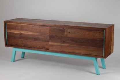 Solid Walnut Media Console Credenza Mid-Century Modern MCM Living Room
