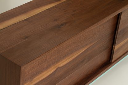Solid Walnut Media Console Credenza Mid-Century Modern MCM Living Room - Image 8