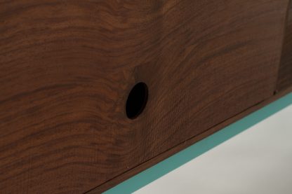Solid Walnut Media Console Credenza Mid-Century Modern MCM Living Room - Image 12