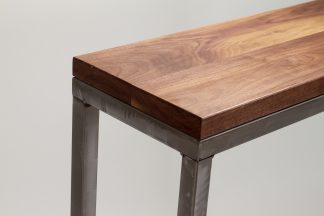 Modern Metal Box Frame Entry Table/Console Solid Wood Living Room Custom Table