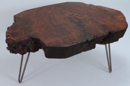 Live Edge Slab Steel Legs Coffee Table Solid Wood Living Room Custom Table - Image 2