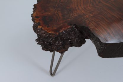 Live Edge Slab Steel Legs Coffee Table Solid Wood Living Room Custom Table - Image 3
