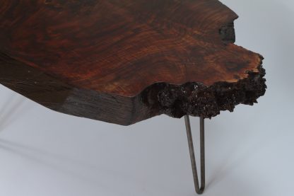 Live Edge Slab Steel Legs Coffee Table Solid Wood Living Room Custom Table - Image 7