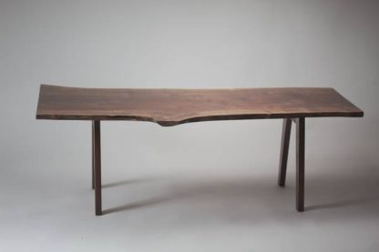 MCM Live Edge Walnut Coffee Table Solid Wood Living Room Custom Table - Image 7