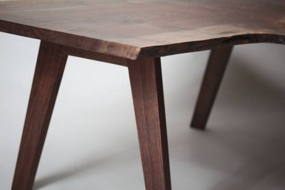 MCM Live Edge Walnut Coffee Table Solid Wood Living Room Custom Table - Image 3