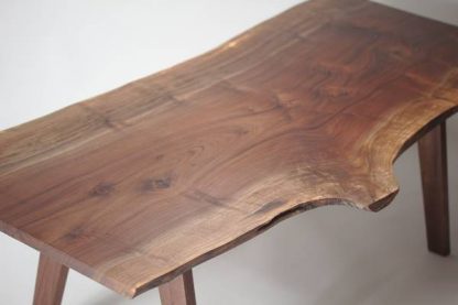 MCM Live Edge Walnut Coffee Table Solid Wood Living Room Custom Table - Image 4
