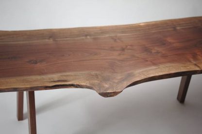 MCM Live Edge Walnut Coffee Table Solid Wood Living Room Custom Table - Image 2