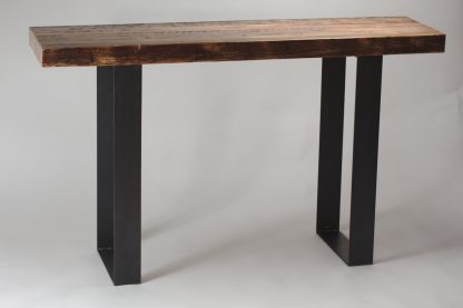 Reclaimed Lumber and Steel Entry Table/Console Solid Wood Living Room Custom Table - Image 2