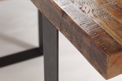 Reclaimed Lumber and Steel Entry Table/Console Solid Wood Living Room Custom Table - Image 5
